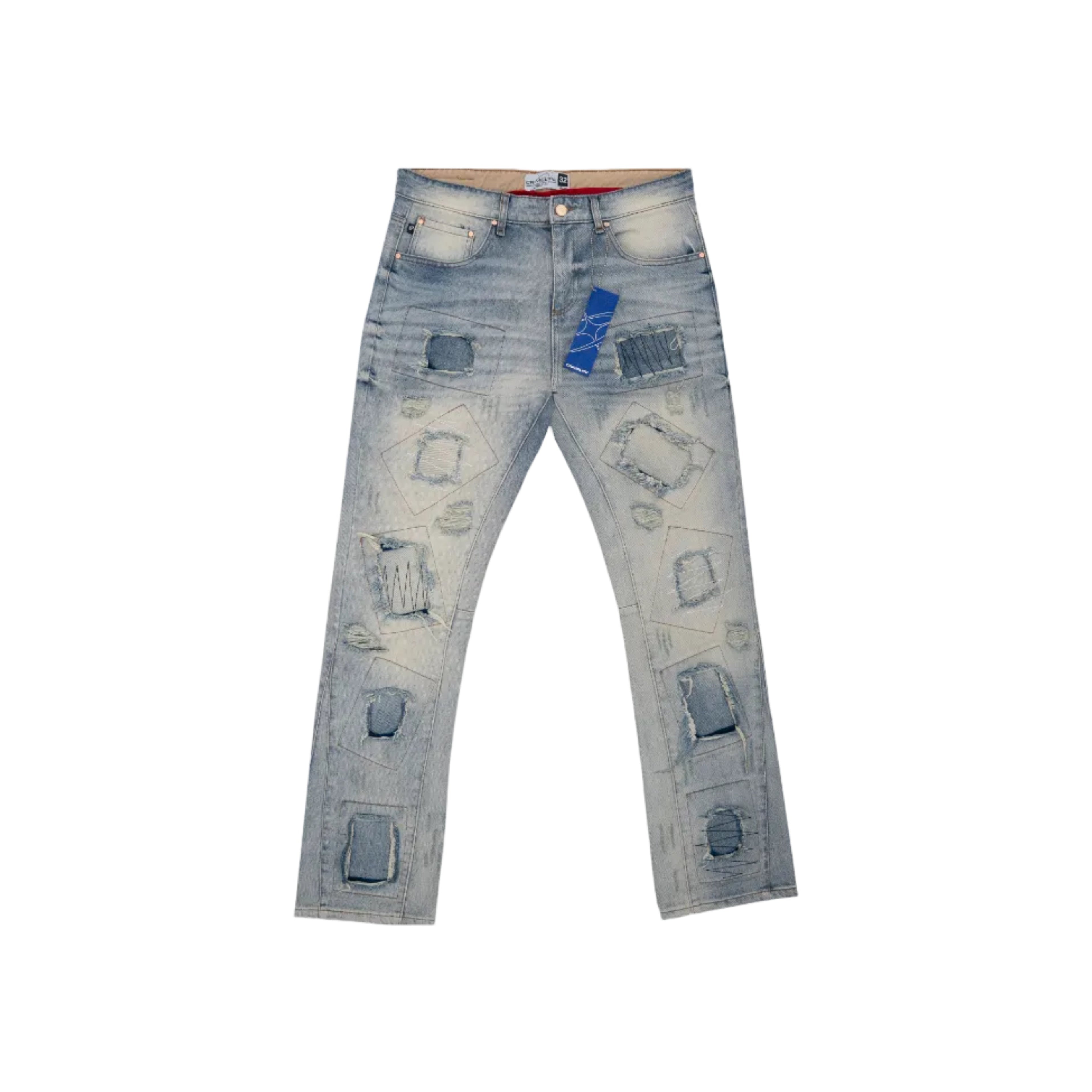 PATCHWORK DENIM JEANS