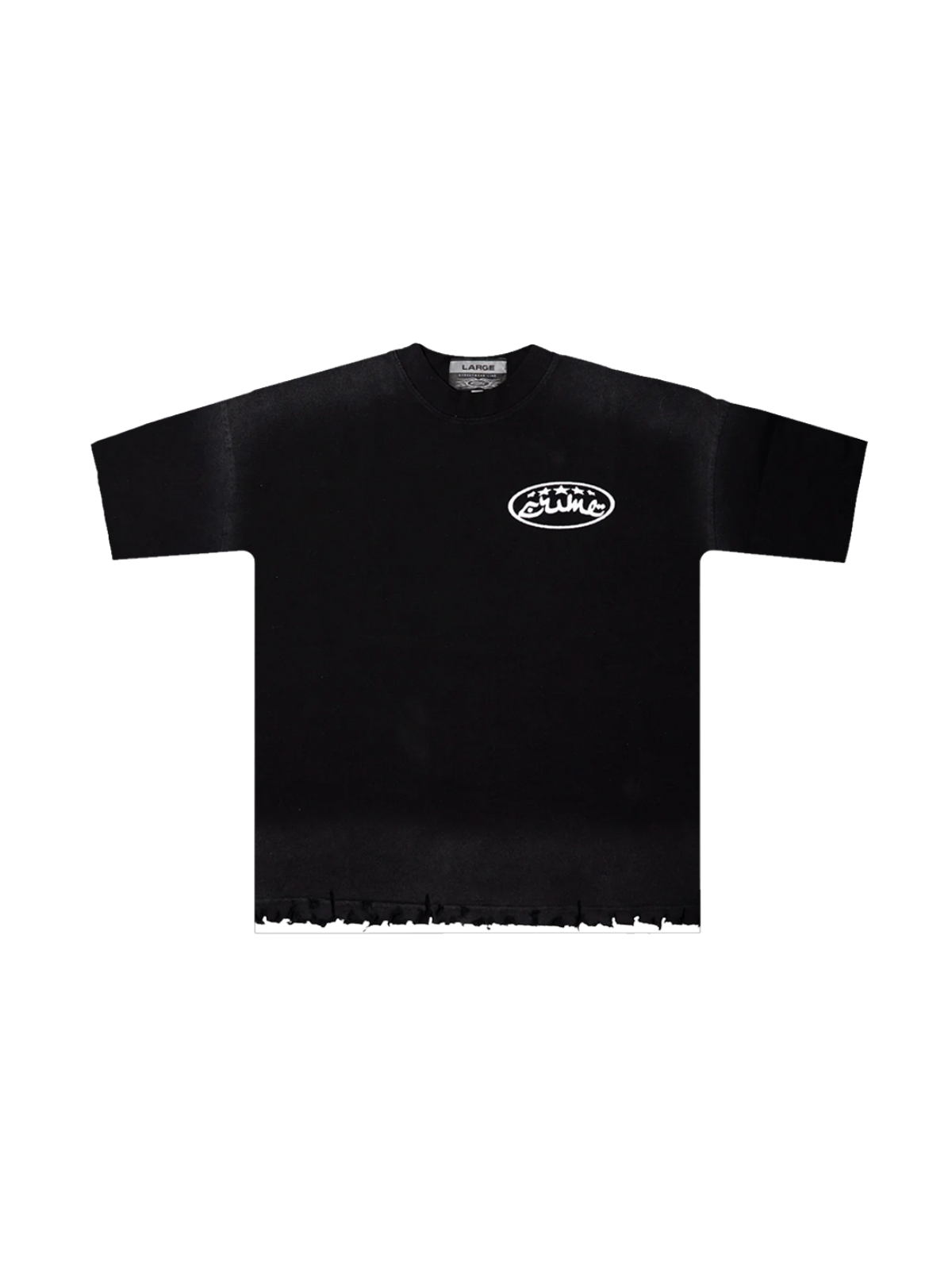 DISTRESSED BLACK TEE